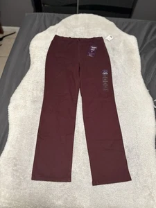 Gloria Vanderbilt Amanda Chino Classic Straight Pants 8 Burgundy - Photo 1/8