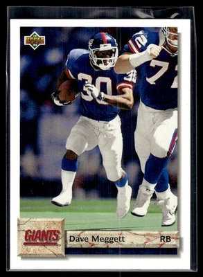 1992 Upper Deck Dave Meggett New York Giants #265 - Image 1 of 2