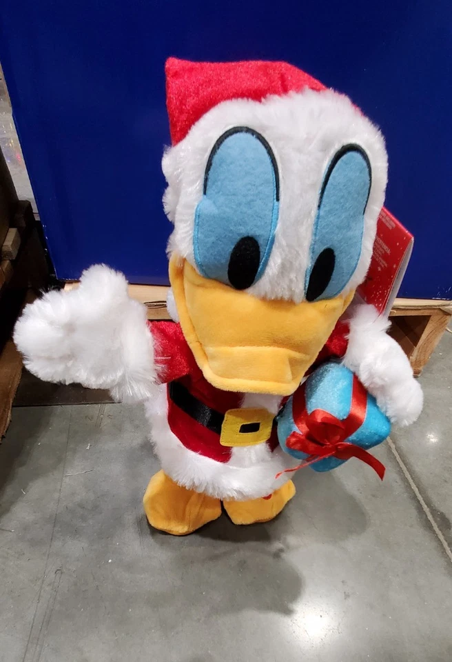 Animated Disney Donald Duck Santa Claus Christmas Plush Singing Dancing Holiday - Image 1 of 4