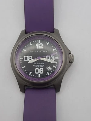 MOMENTUM HEATWAVE СИЛИКОНОВЫЙ ФИОЛЕТОВЫЙ ГРУППЫ женские часы новый аккумулятор работает - Изображение 1 из 4