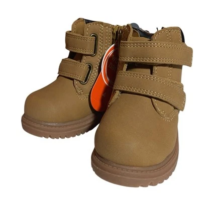 Baby Boy Hiking Rustic Boots Y2K Size 5 Wheat Faux Leather Chukka Memory Foam - Image 1 of 4