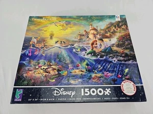 Disney La Sirenita Thomas Kinkade 1500 Piezas Puzzle con Póster 32"x24" - Imagen 1 de 4