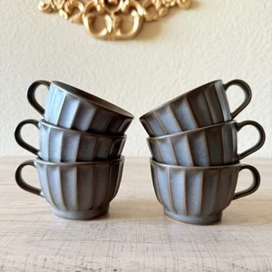 Set of 6 Serax Inku Stoneware Coffee Mugs Espresso Cups - Green - Picture 1 of 16