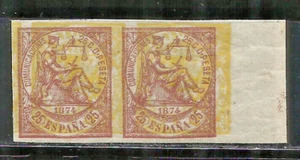 Q638A-MNH** SELLOS ESPAÑA 1874 PRUEBAS Nº147+149 MACULATURA,DOBLE IMPRESIÓN. - Imagen 1 de 2