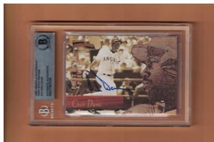 CHILI DAVIS AUTOGRAPHED 1996 AFICIONADO FIRST PITCH PREVIEW CARD BECKETT AU - Picture 1 of 2