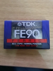1 X TDK FE 90 Ferric Blank Cassette Recording Tape New & Sealed - Picture 1 of 2