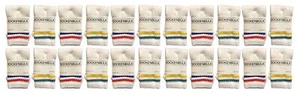 24 Units of Kids Cotton Tube Socks Size 6-8 White With Stripes - Boys Crew Sock - Picture 1 of 4