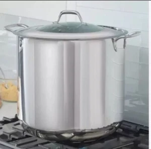 Princess House HERITAGE STAINLESS STEEL Classic 60-Qt Stockpot 5842 Tamalera NEW - Picture 1 of 4