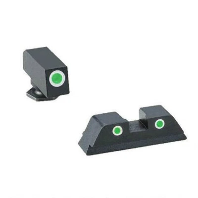 Mira noturna Ameriglo 3 pontos trítio com contorno para Glock 17/19/23/26/27-GL-113 - Imagem 1 de 3
