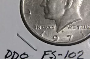 1971-D Kennedy Half Dollar DDO FS102 #517 - AU+++ - Picture 1 of 3