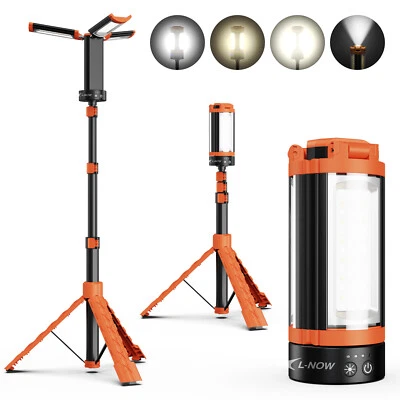 Luz de camping recargable 10000 mAh con soporte 6,5 pies altura máxima inalámbrica Foto 1 de 4