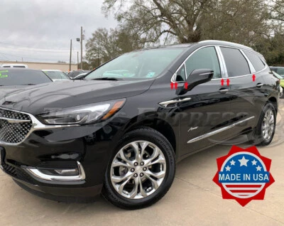 2018-2024 Buick Enclave 12Pc Chrome Pillar Post Trim Stainless Steel Door Cover - Image 1 of 2