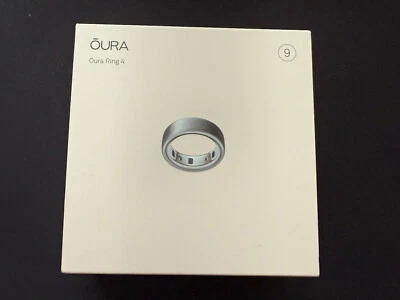 NEW Oura Ring 4 Smart Ring 4th Gen. Size 9  Activity Tracker Brushed Silver - Image 1 of 2