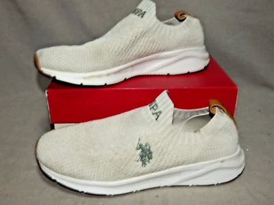 Mujer Talla 6 USPA US Polo Assn Ligero Sin Cordones Zapatillas Zapatos Taupe Claro Foto 1 de 4