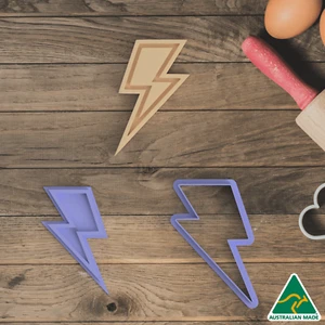 Lightning Bolt Cookie Cutter and Embosser Stamp - Picture 1 of 2