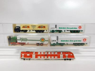 4x wiking H0 1:87 Autoarticolato MB / Mercedes: 542+543 Latte Sud, Mint + Box # - Immagine 1 di 4