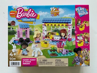 MEGA Construx Barbie Building Set FARMER'S MARKET HDJ85 New Factory Sealed OOP - Image 1 of 4