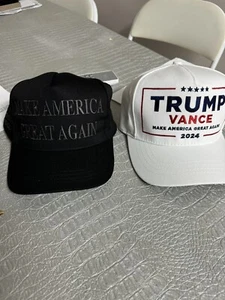 MAGA LOT 2 Hats 45-47 Cali Fame Campaign official Donald Trump  Never Surrender - Picture 1 of 4