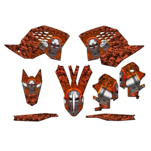 2008-2010 XCF FLAMING GEARHEAD Orange Senge Graphics Kit Compatible with KTM - Picture 1 of 10