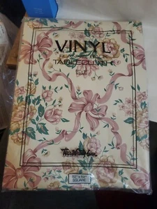 Town & Country Linen Vinyl Ease Flannel Back Tablecloth 52” X 52” Square Floral - Picture 1 of 1
