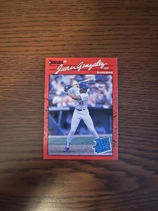 1990 Juan Gonzalez Donruss #33 Rookie Rc Corrected - Picture 1 of 2