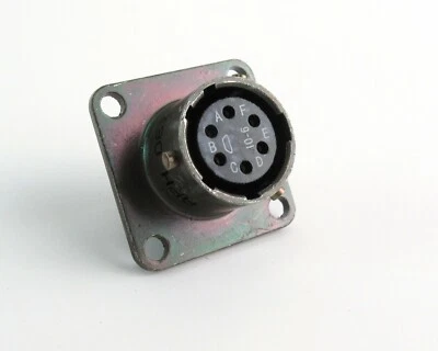 Amphenol PT02E10-6SW Mil Electrical Circular Connector Socket Sz 10 6POS Gold - Image 1 of 2