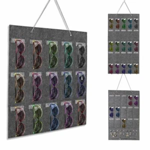Eyeglass Sunglasses Storage Bag Display Felt Wall Stand Glasses Organizer Holder - Picture 1 of 14