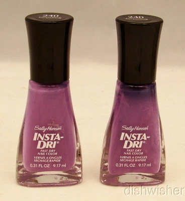 Sally Hansen 240 Purpelling Insta-Dri Gruppe Von 2 Nagel Farben .917ml 9.17 Neu - Bild 1 von 4
