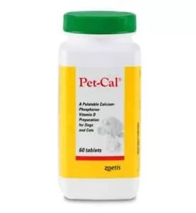 Pet-Cal For Dogs & Cats, 60 Chewable Tablets - Picture 1 of 1
