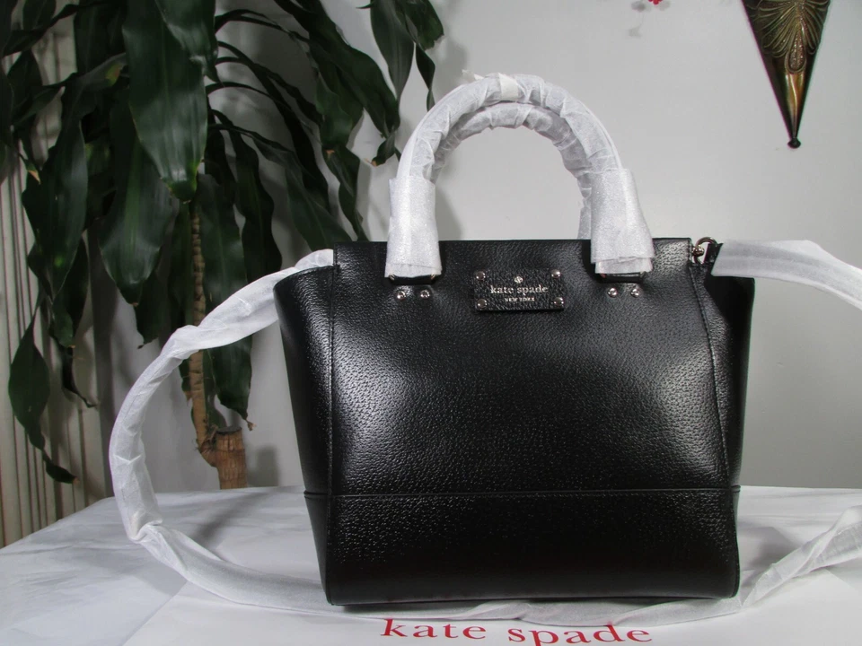 Kate Spade Small CAMRYN WELLESLEY Satchel Crossbody Bag Black