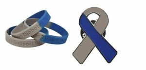 I Support Type 1 Diabetes Awareness Bracelet & Enamel Pin - High Quality Items