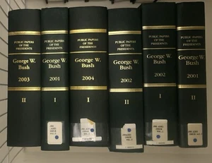 George W. Bush 6 Bände Bücher Lot öffentliche Papiere der Präsidenten POTUS GESCHICHTE - Bild 1 von 1