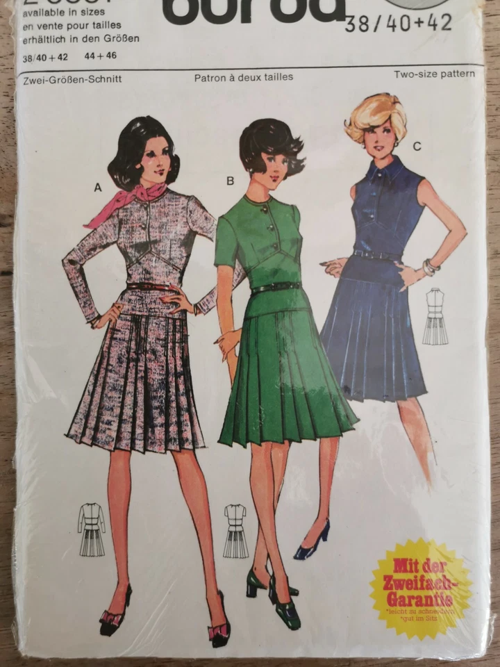 20591 PATRON BURDA VINTAGE French Pattern 3 CREATIONS ROBE PLIS RELIGIEUX 38/42 - Photo 1/1