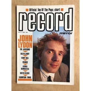 PUBLIC IMAGE LTD RECORD MIRROR MAGAZINE JULY 7 1984 JOHN LYDON COVER WITH FEATUR - Picture 1 of 1