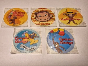 Lotto adesivi vintage Curious George Smile Makers Universal Studios SandyLion rari - Foto 1 di 6