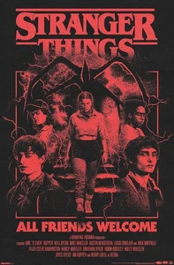 Stranger Things Season 5 Poster 2025 Wall Art All Friends Welcome Decor 22x34 - Picture 1 of 4