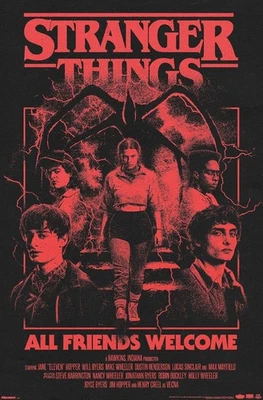 Póster Stranger Things temporada 5 2025 arte de pared todos los amigos bienvenida decoración 22x34 Foto 1 de 4