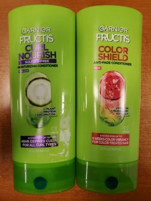 2 Pack: Garnier Fructis Curl Nourish & Color Shield Conditioner 21 oz. ea. E6D - Image 1 of 3