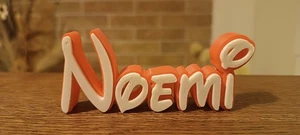 NOEMI PERSONALIZE DISNEY NAME PLATE SIGN CUSTOM DOOR TAG FONT WALL BEDROOM PINK - Picture 1 of 1