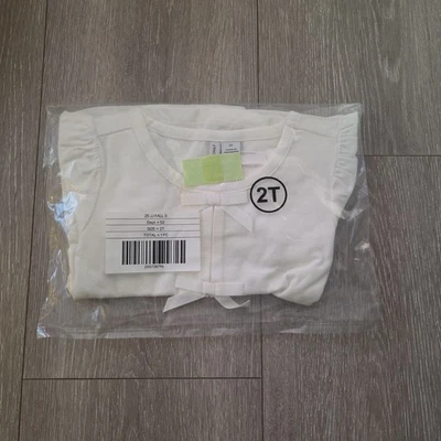 JANIE и JACK девочек бант пеплум верхний размер 2T белый  - Изображение 1 из 3