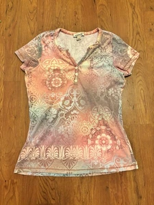 Top One World cuello en V abotonado Y2K hada talla pequeña - Imagen 1 de 3