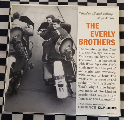 self titled LP by The Everly Brothers vinyl mono misprint 1958 VG+ CLP-3003 - Image 1 of 4