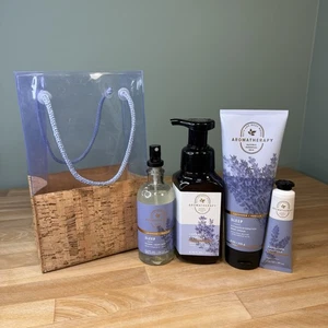 Bath & Body Works Lavender Vanilla Aromatherapy 4pc Gift Set Cream Soap Mist NEW - Picture 1 of 15