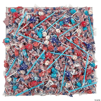 A granel 1000 piezas Surtido de dulces clásicos rojos, blancos y azules patrióticos Foto 1 de 3