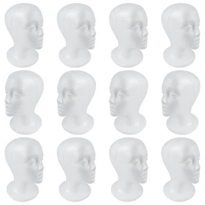 SHANY Styrofoam Model Heads/Hat Wig Foam Mannequin - 11" Round base - 12 pieces - Image 1 of 4
