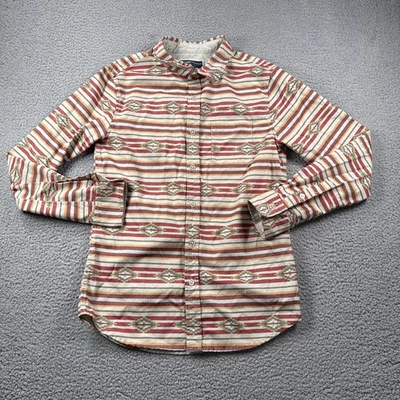 Modern Amusement Shirt Mens S Button Down Long Sleeve Aztec Southwestern Rodeo - Image 1 of 4