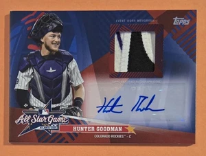 Hunter Goodman 2025 Topps Update Red 4/5 All Star Stitches Auto Autograph Patch - Picture 1 of 8
