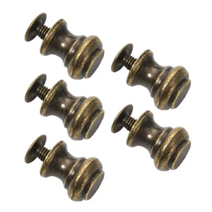10 pezzi pomelli mini cassetto foro singolo bronzo antico maniglie estraibili per comò - Foto 1 di 10