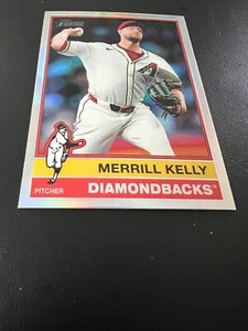 2025 Topps Heritage Chrome Refractor Merrill Kelly #287 Arizona Diamondbacks - Picture 1 of 2