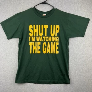 Vintage Green Bay Packers Gr. L Shut up I'm Watching the Game grün T-Shirt - Bild 1 von 6
